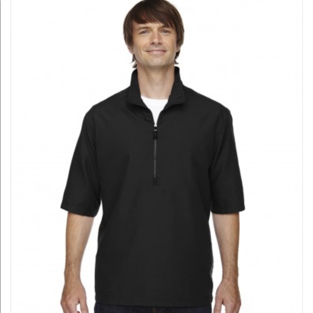 North End Sanded Microfiber Short Sleeve Windshirt
